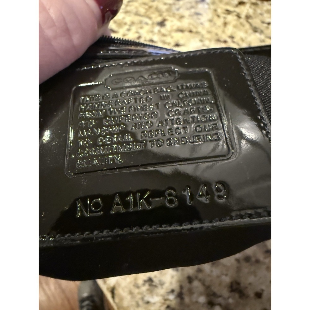 Rare Vintage Coach 2001 Black Patent Leather Shoulder Evening Bag Clutch Purse - Picture 14 of 14